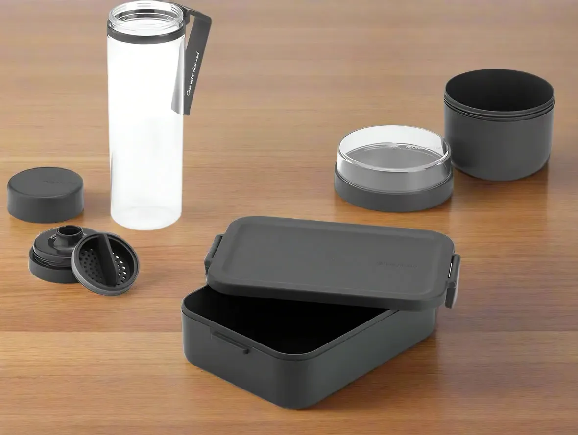 Brabantia Make & Take 3-Piece Breakfast & Lunch Set – Dark Grey