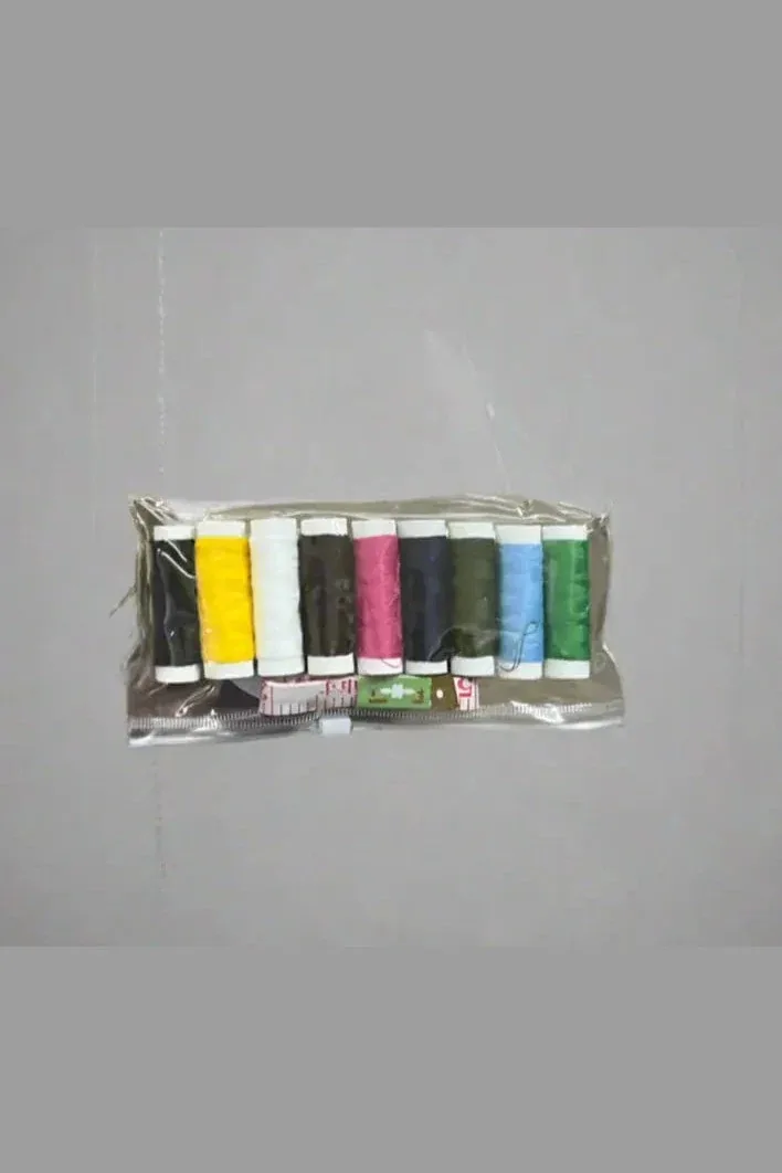 Assorted Sewing Thread Pack - 9 Vibrant Colors for All Projects