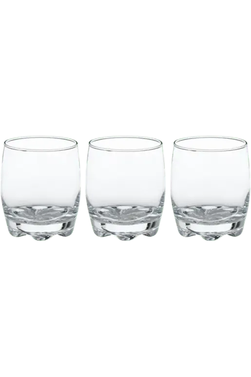 Drinking Glass Set of 6, Clear Shot with Heavy Base, Mini Glass Cups