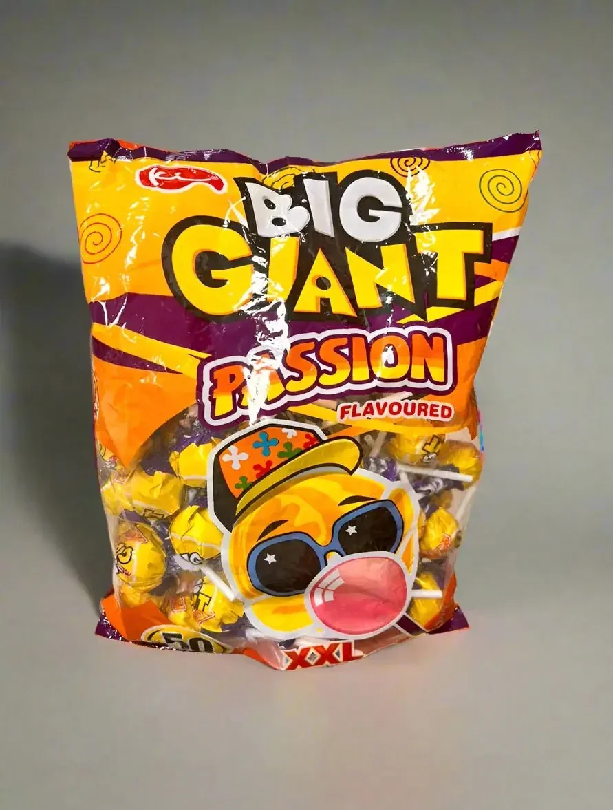 Big Giant Passion Flavoured Lollipops 50pcs