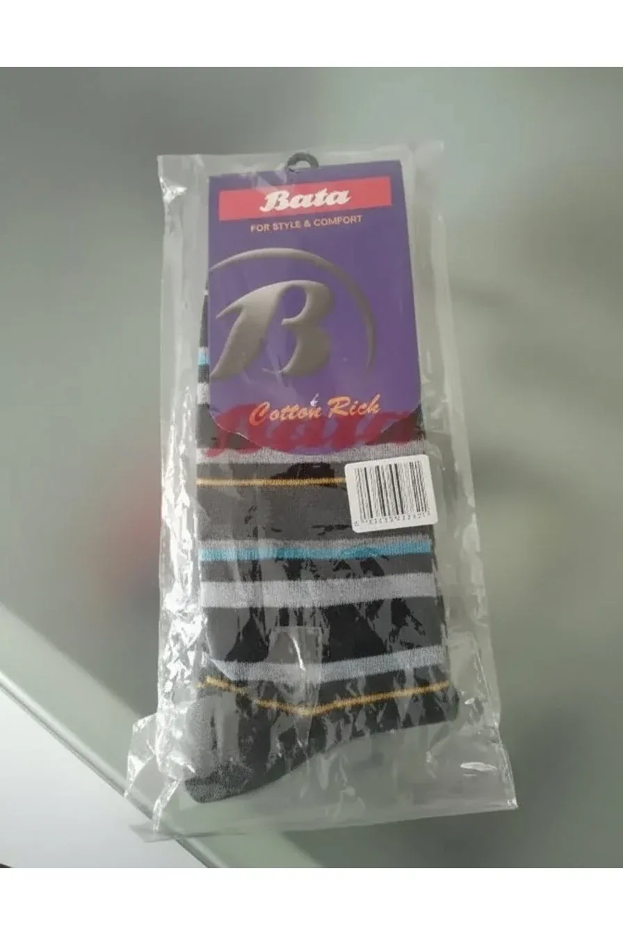 Bata Cotton Rich Striped Socks