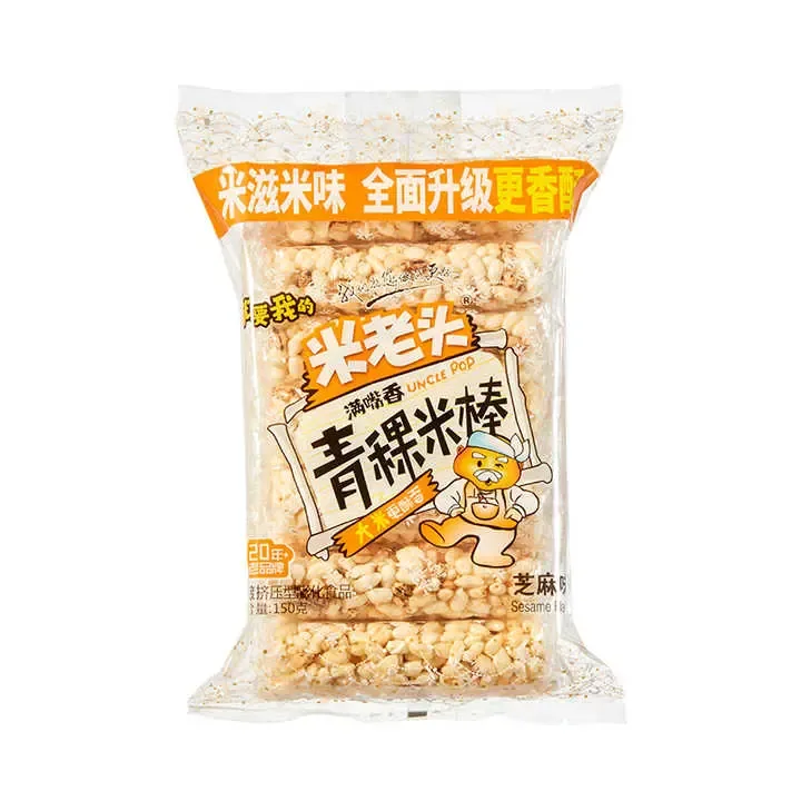 Chinese  Highland Barley Sticks Rice Snacks Sesame Flavor 150g