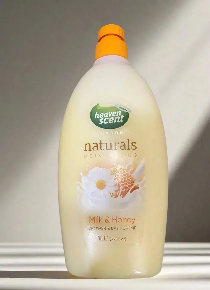 Heaven Scent Milk & Honey Shower & Bath Creme 1L