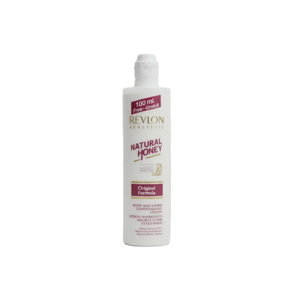 Revlon Realistic Natural Honey Body & Hands Conditioning Lotion – Original Formula 600ml