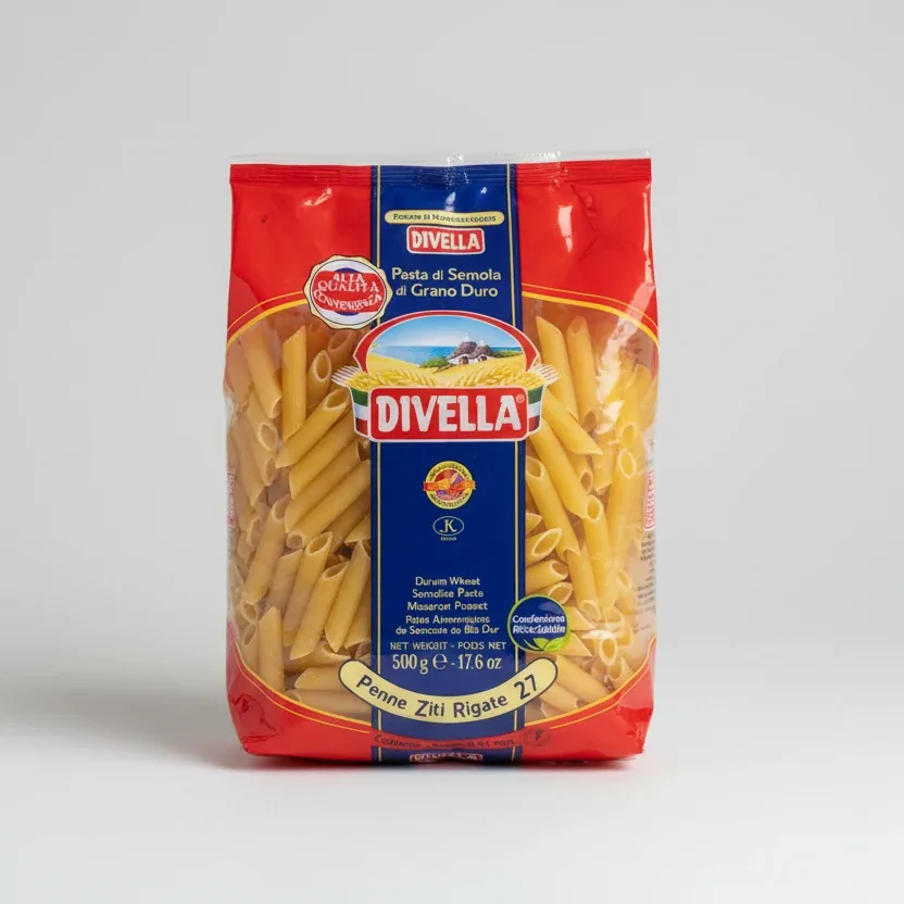 Divella Durum Wheat Semolina Pasta Penne Ziti Rigate No. 27  500g