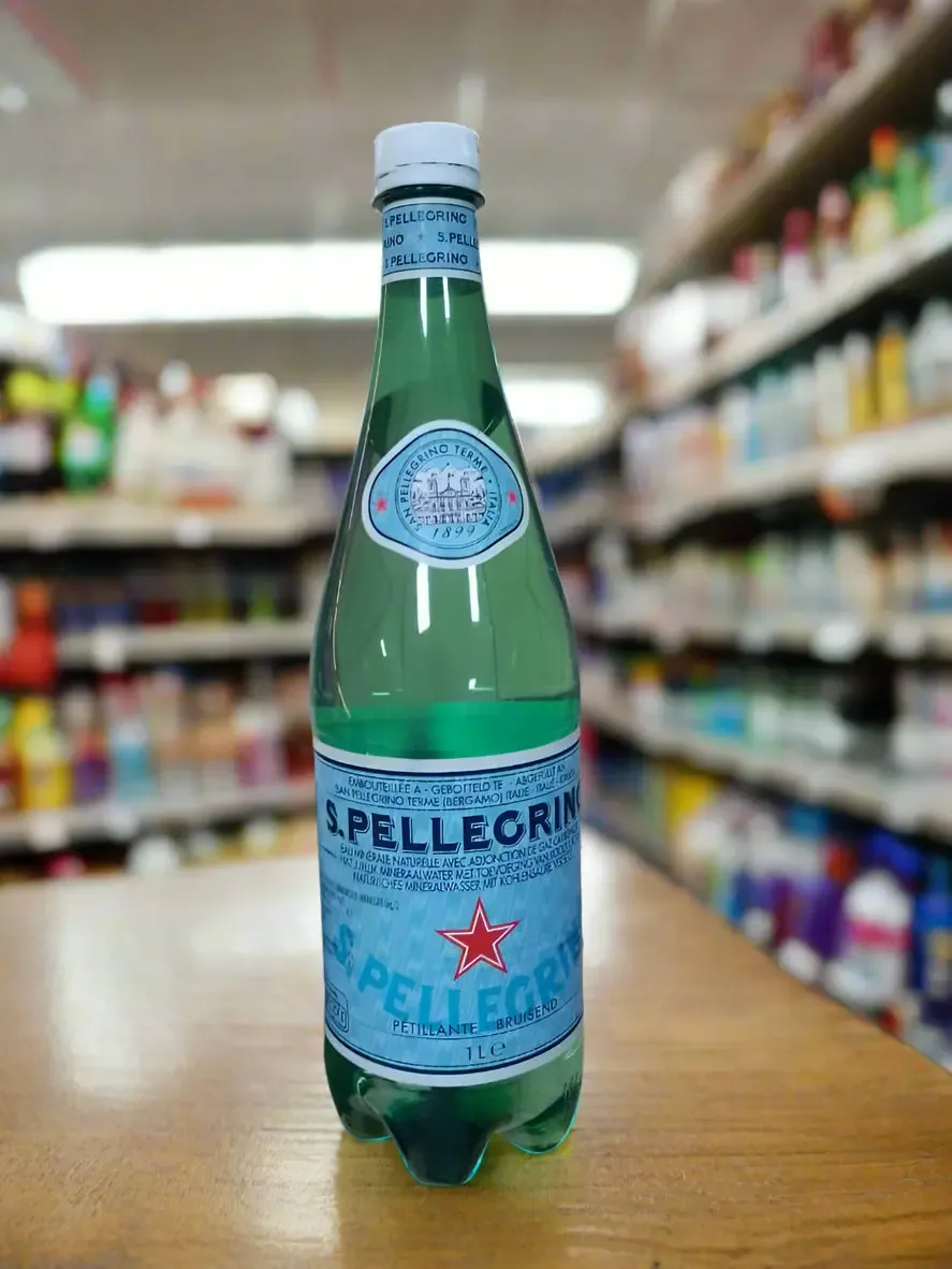 San Pellegrino Sparkling Mineral Water – 1L Glass Bottle