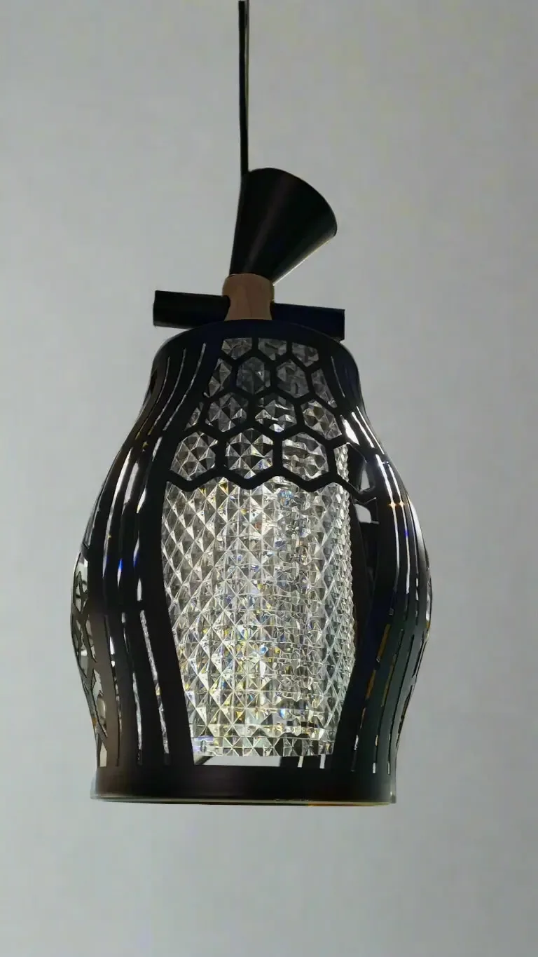 Black Light Fixture Vase Shape with Durable Plastic Frame