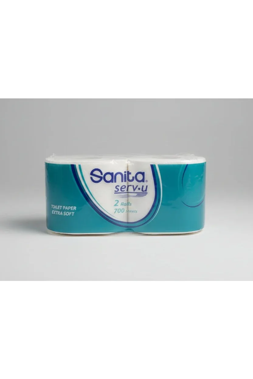 Sanita Serv-U Toilet Paper – Extra Soft 2 Rolls 700 Sheets