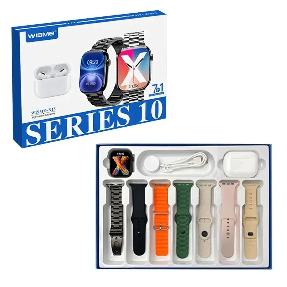 WISME-X15 Series 10 Smartwatch with Wireless Earbuds
