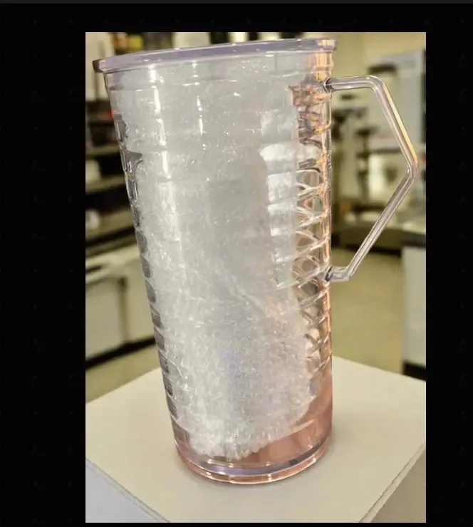 Clear Plastic Pitcher Serving Beverages Set of 4 Cups