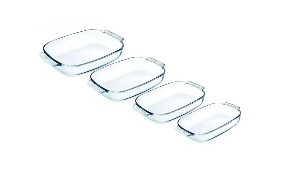 Pyrex 4-Piece Glass Ovenware Set – Heat-Resistant Bakeware