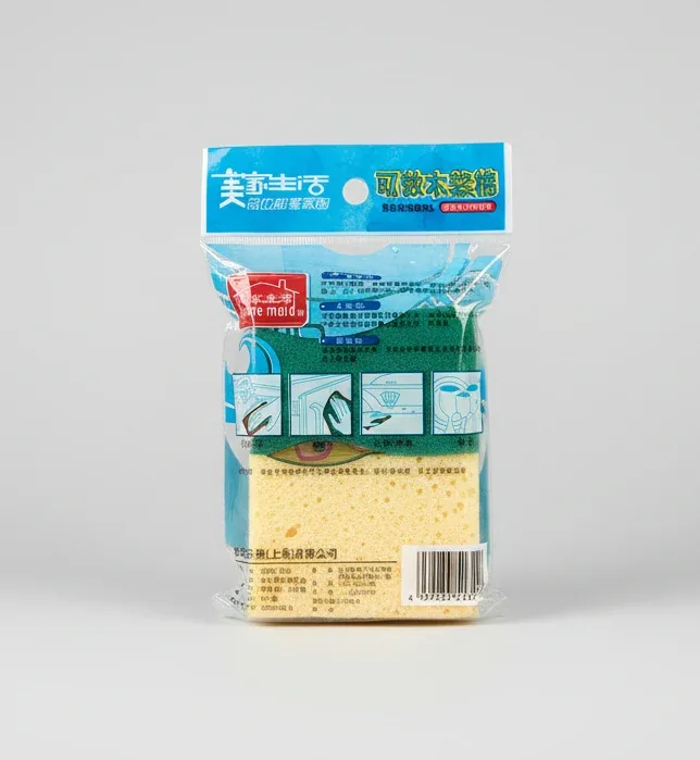 Kitchen Cleaning Sponge with  Scouring Pad