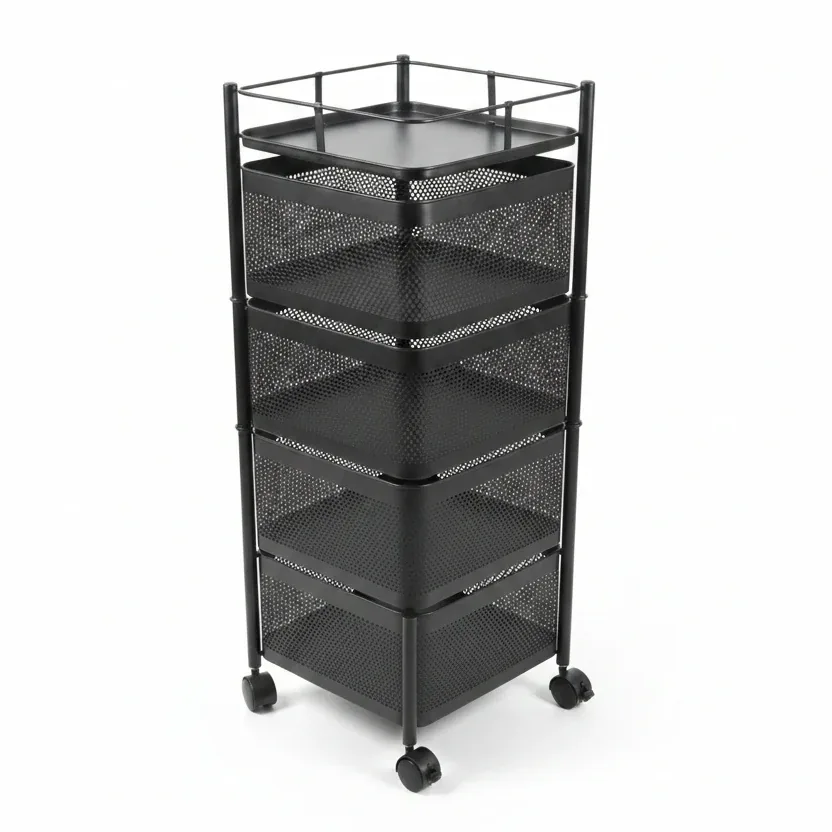 Kitchen Totating Storage Shelves Rack