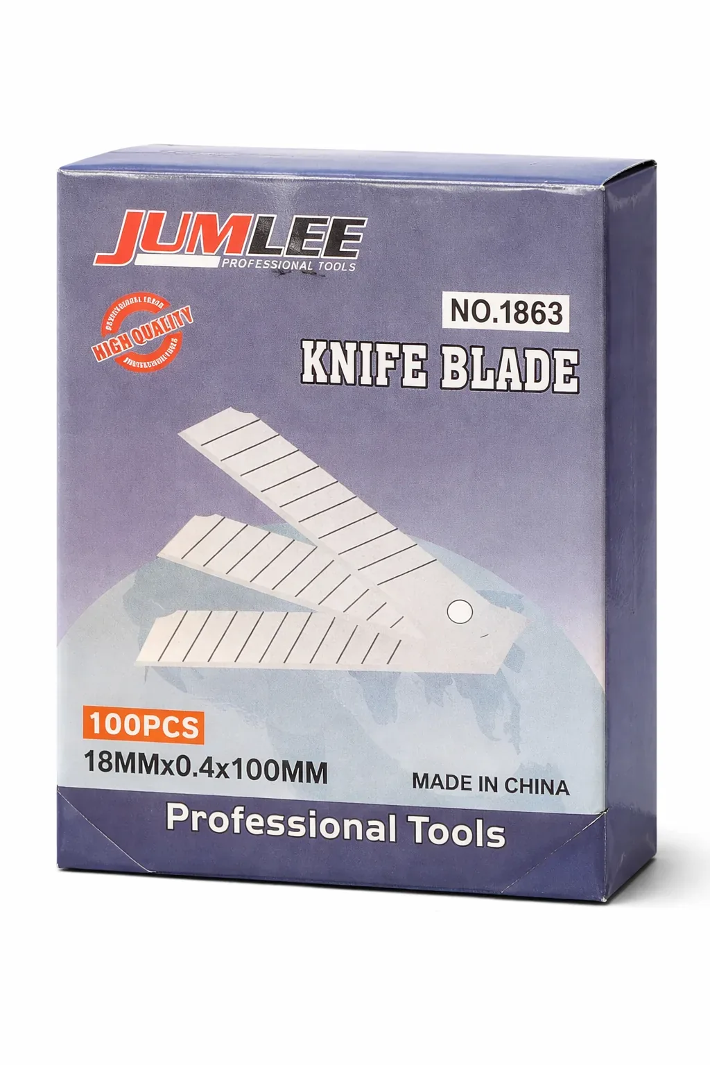 JUMLEE Professional 18mm Utility Knife Blades – 100PCS (0.4 x 100mm)
