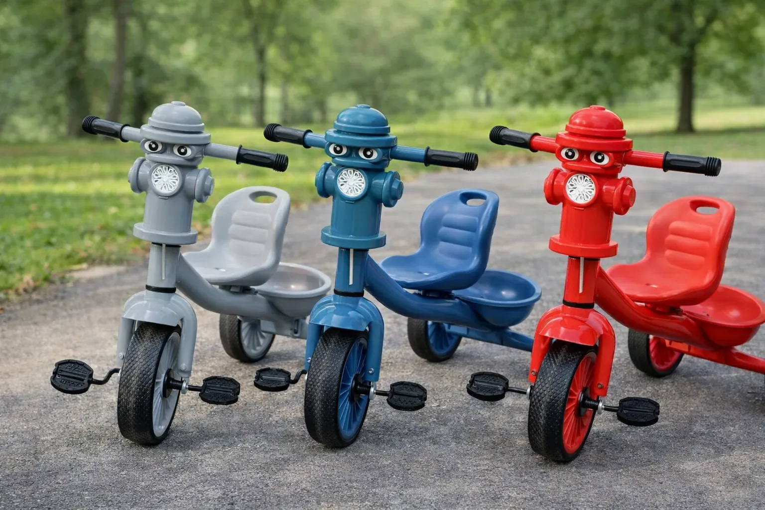 RoboRide Kids 3-Wheel Tricycle with Storage Basket