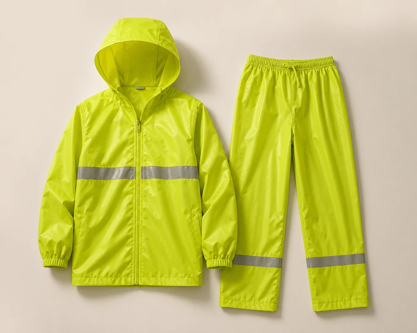 High-Visibility Waterproof Raincoat Set (Jacket & Pants)