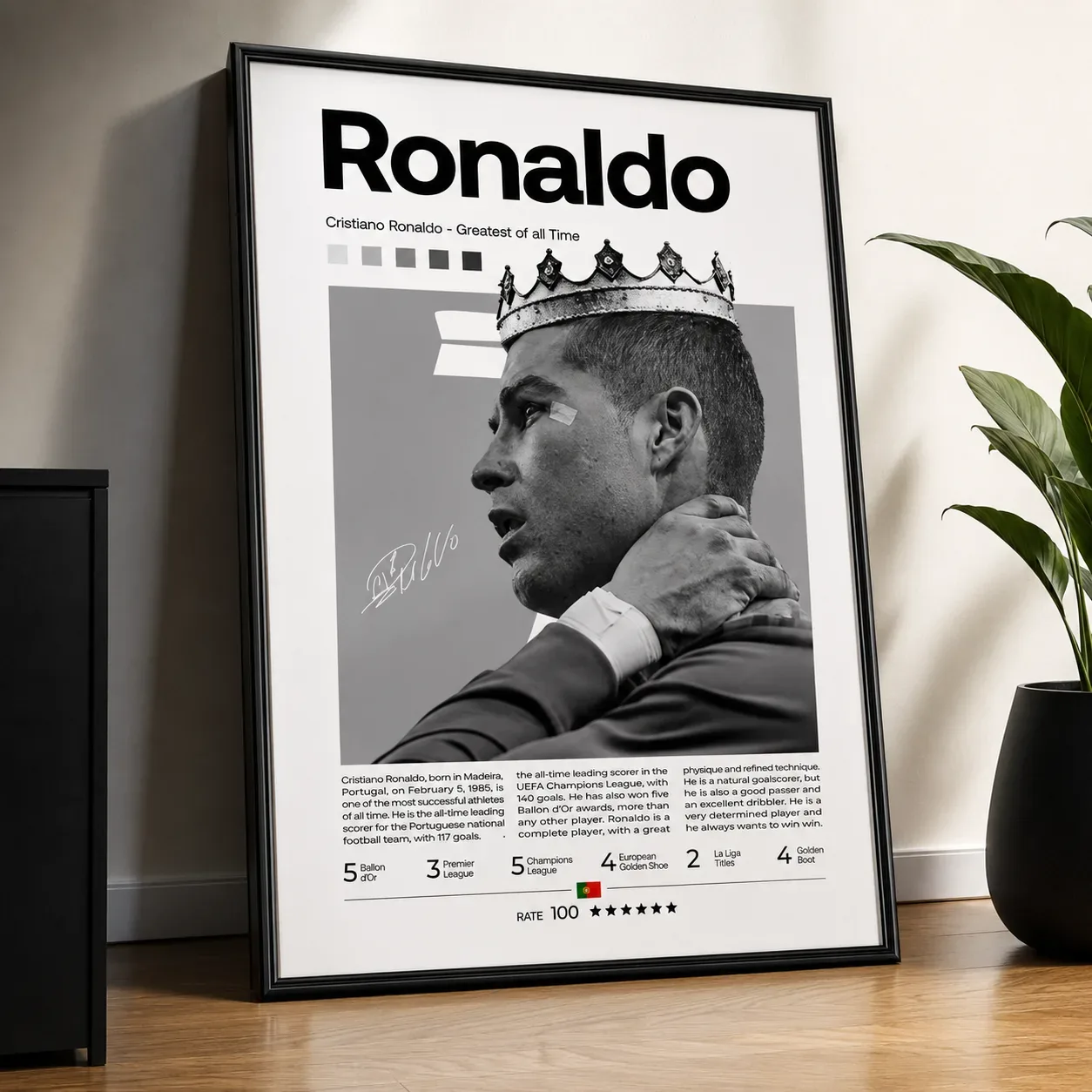 Ronaldo Crown Legacy Poster Frame