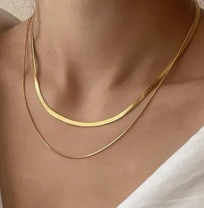 17 MILE Gold Layered Choker Necklace for Women