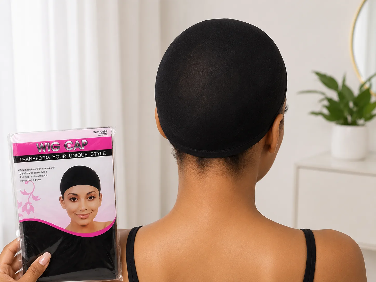 Premium Stretch Wig Cap (Black)