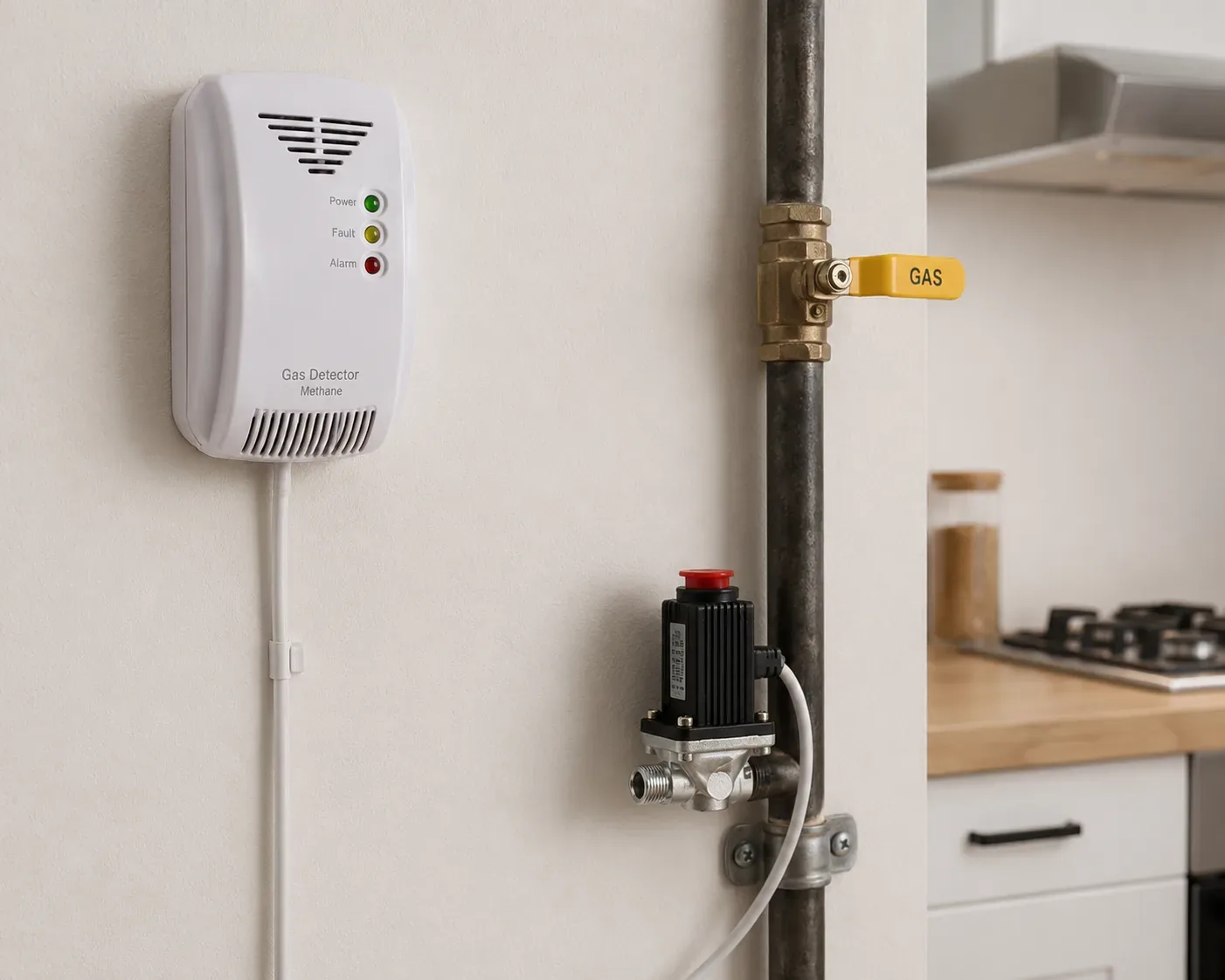Smart Gas Leak Detector & Automatic Solenoid Valve Safety System