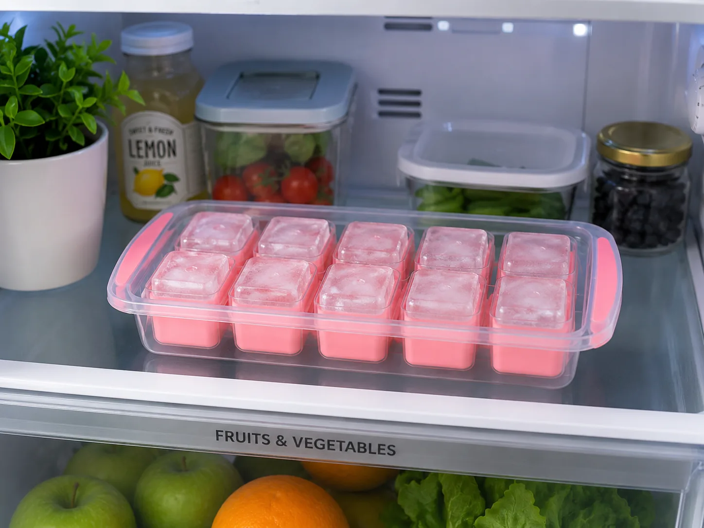 DINGDAO 12-Cube Easy Release Silicone Ice Cube Tray with Lid