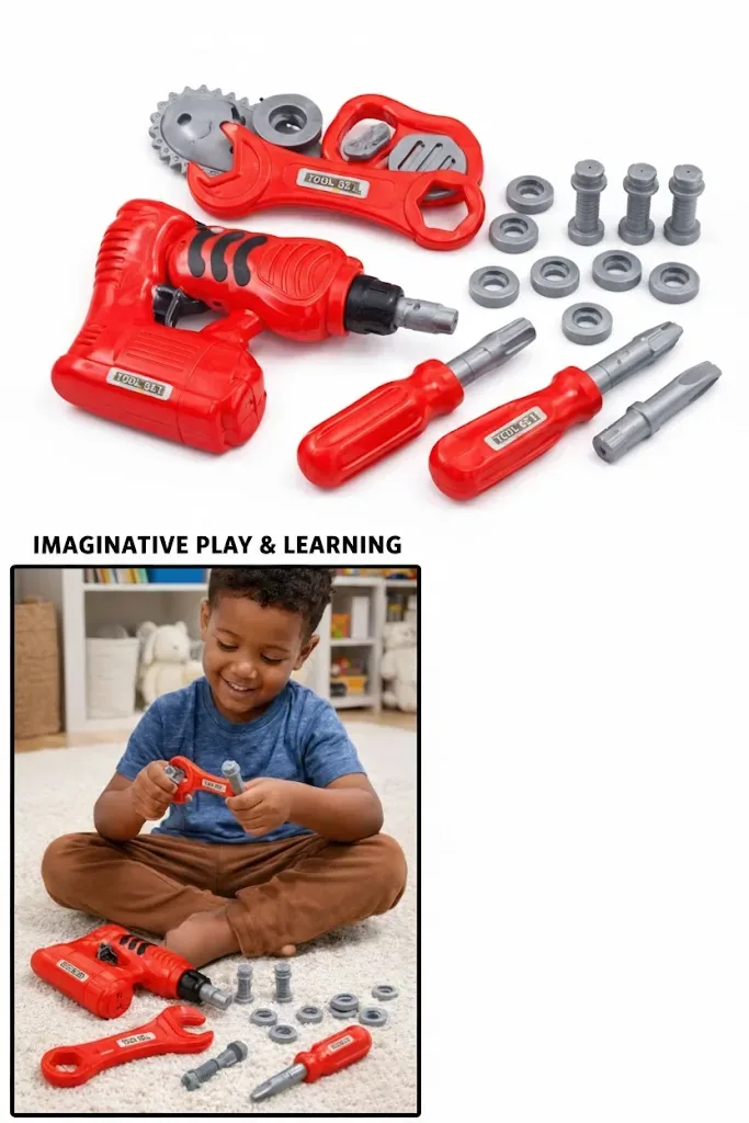 Kids Toy Tool Set – Educational Construction Play Kit