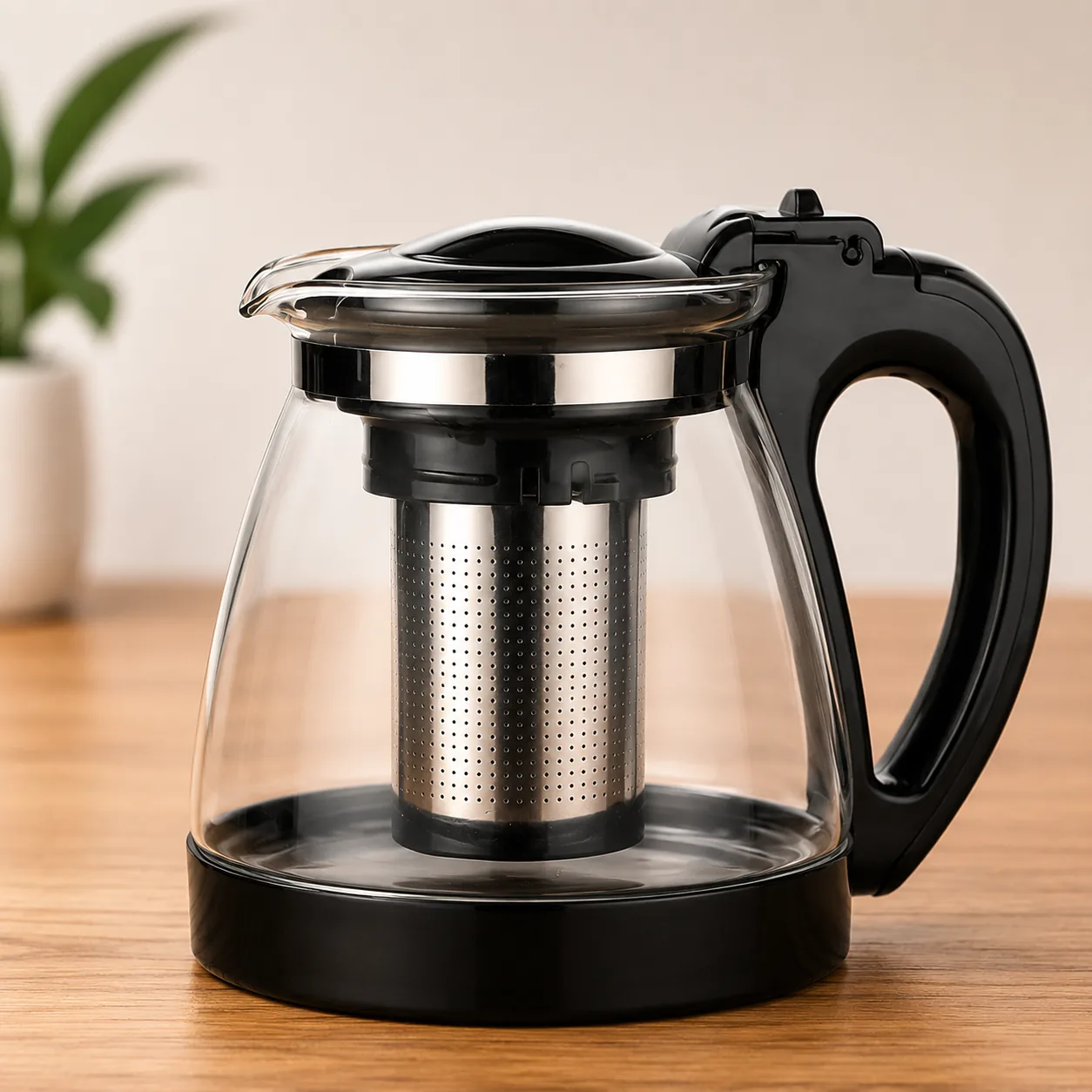 Premium Glass Tea Infuser Kettle with Stainless Steel Filter