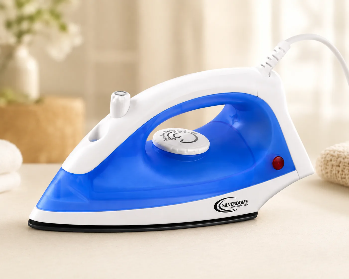 SilverDome Dry Electric Iron – Lightweight & Fast Heating Clothes Iron