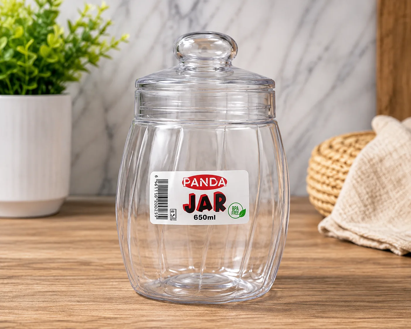 650ml BPA-Free Plastic Storage Jar with Lid