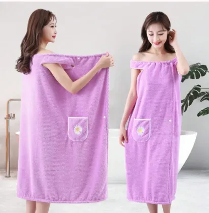 Quick Dry Absorb Water Wearable Bathrobes