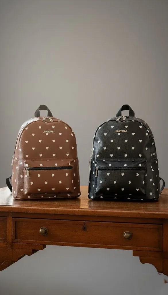 JINSFN Heart Print Fashion Backpack – Classic Edition