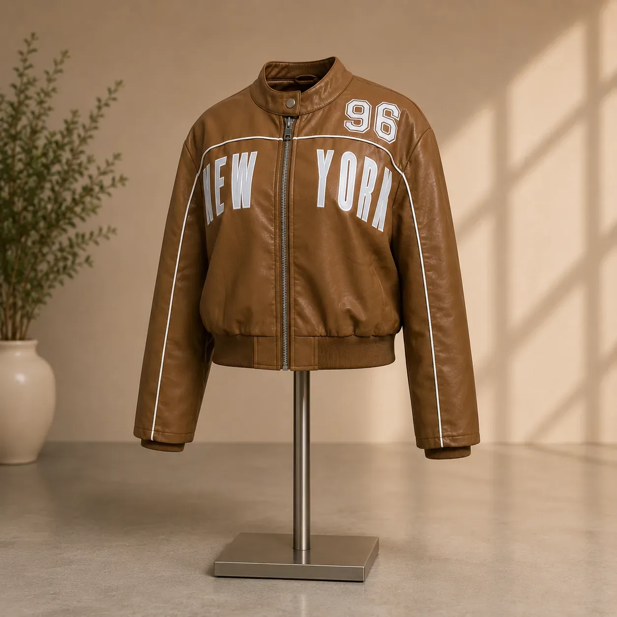 Women’s New York Style Faux Leather Jacket