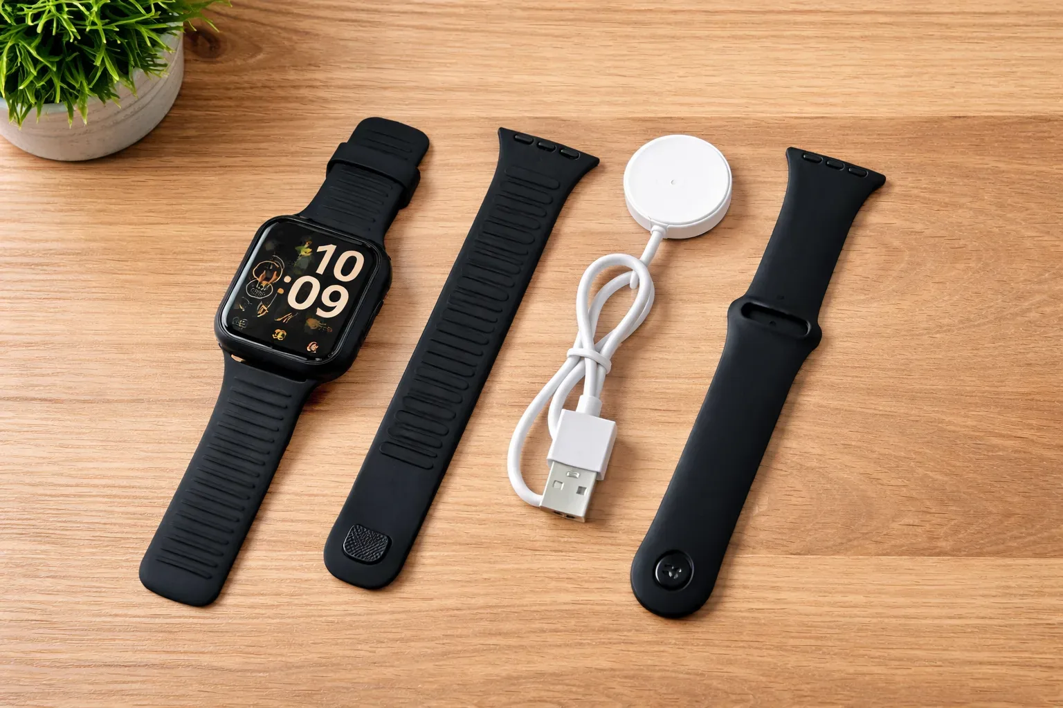 S10 Pro Smart Watch Kit with Magnetic Charger & Dual Straps