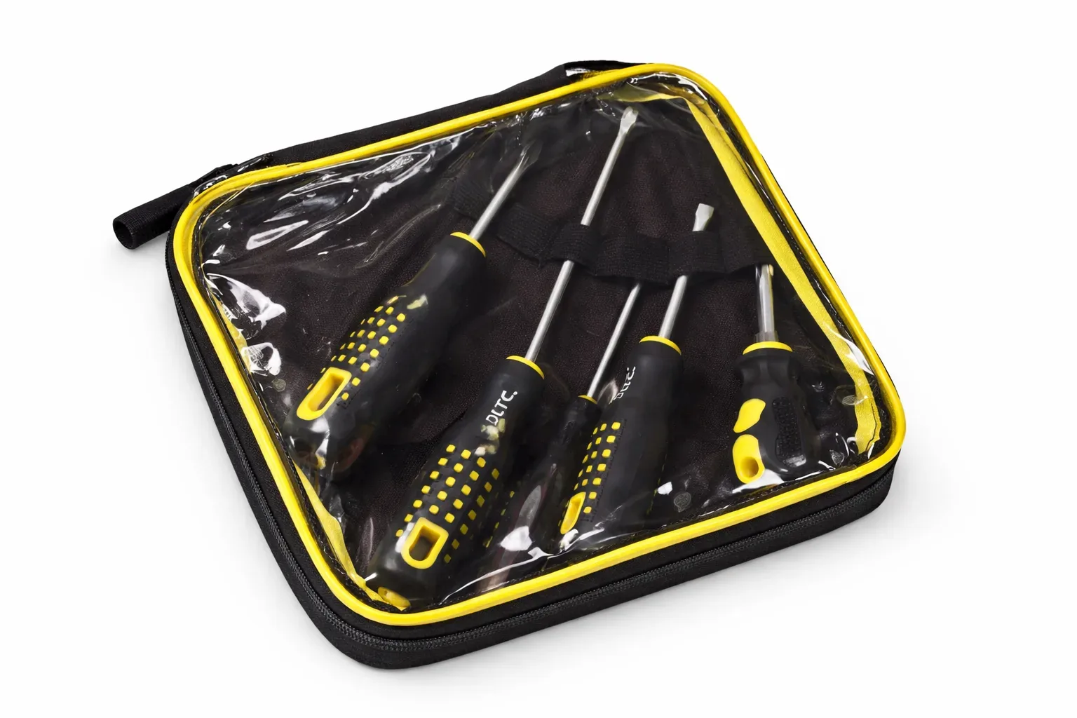 Professional 4-Piece Screwdriver Set with Zipper Storage Case