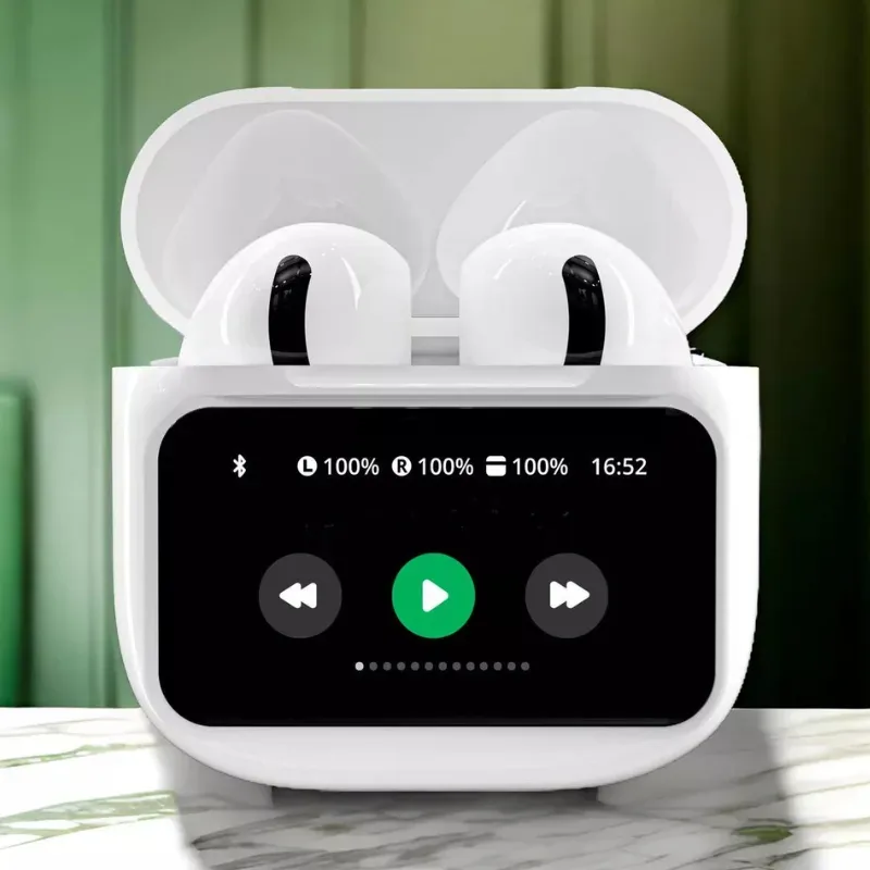 Smart Wireless Earbuds with Touchscreen Charging Case A11 Pro TWS Touch Control LCD Screen