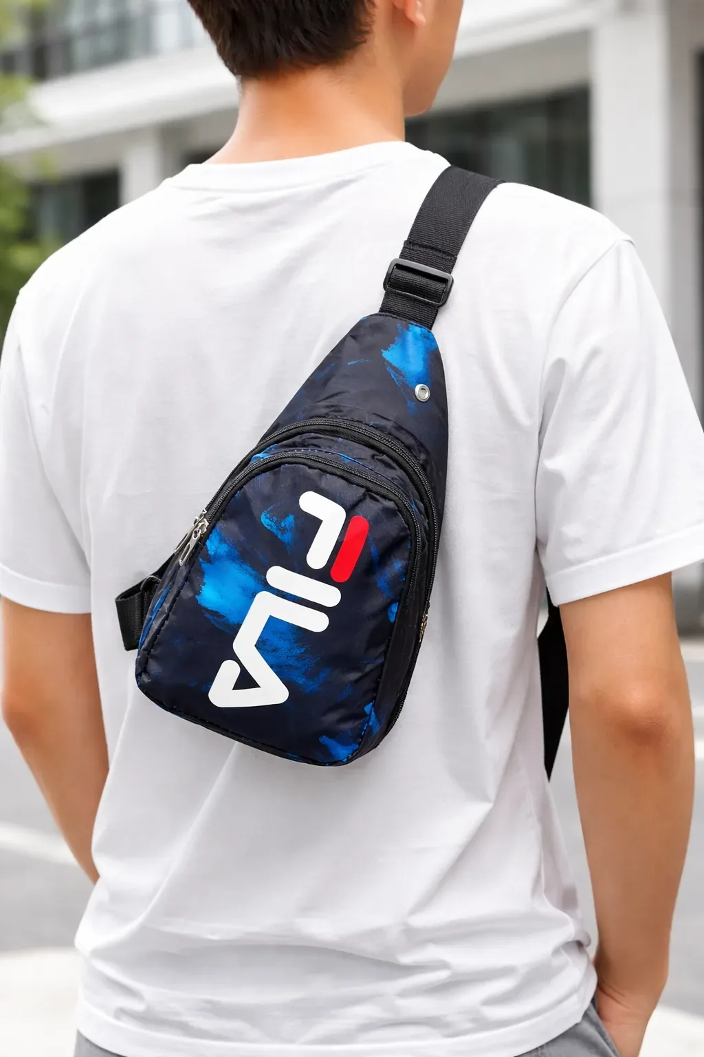 Sport Crossbody Chest Bag – Blue Urban Edition (Side bag )