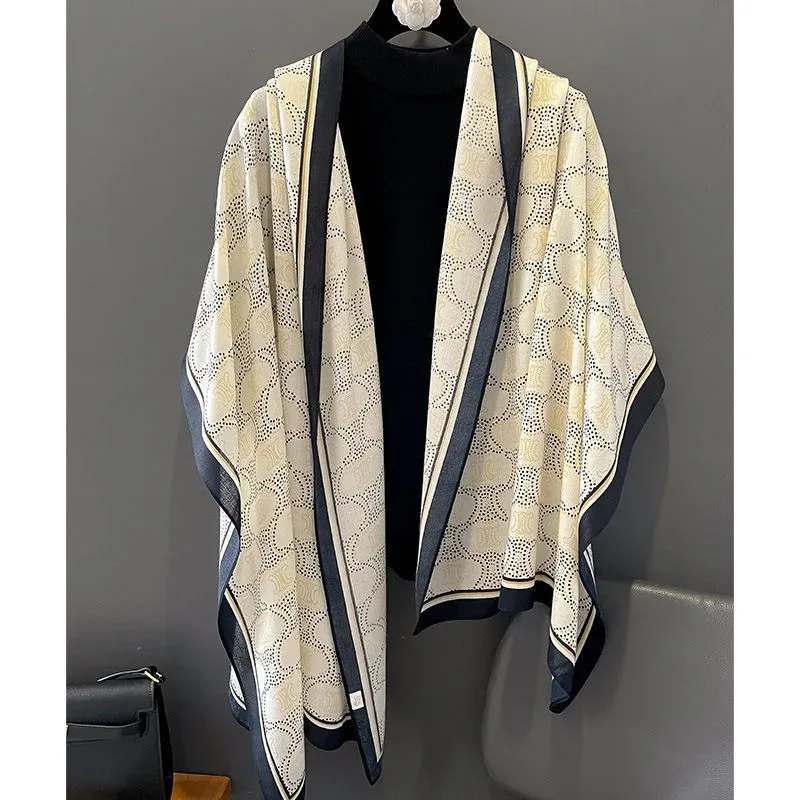 Ivory Noir Paisley Elegance Scarf