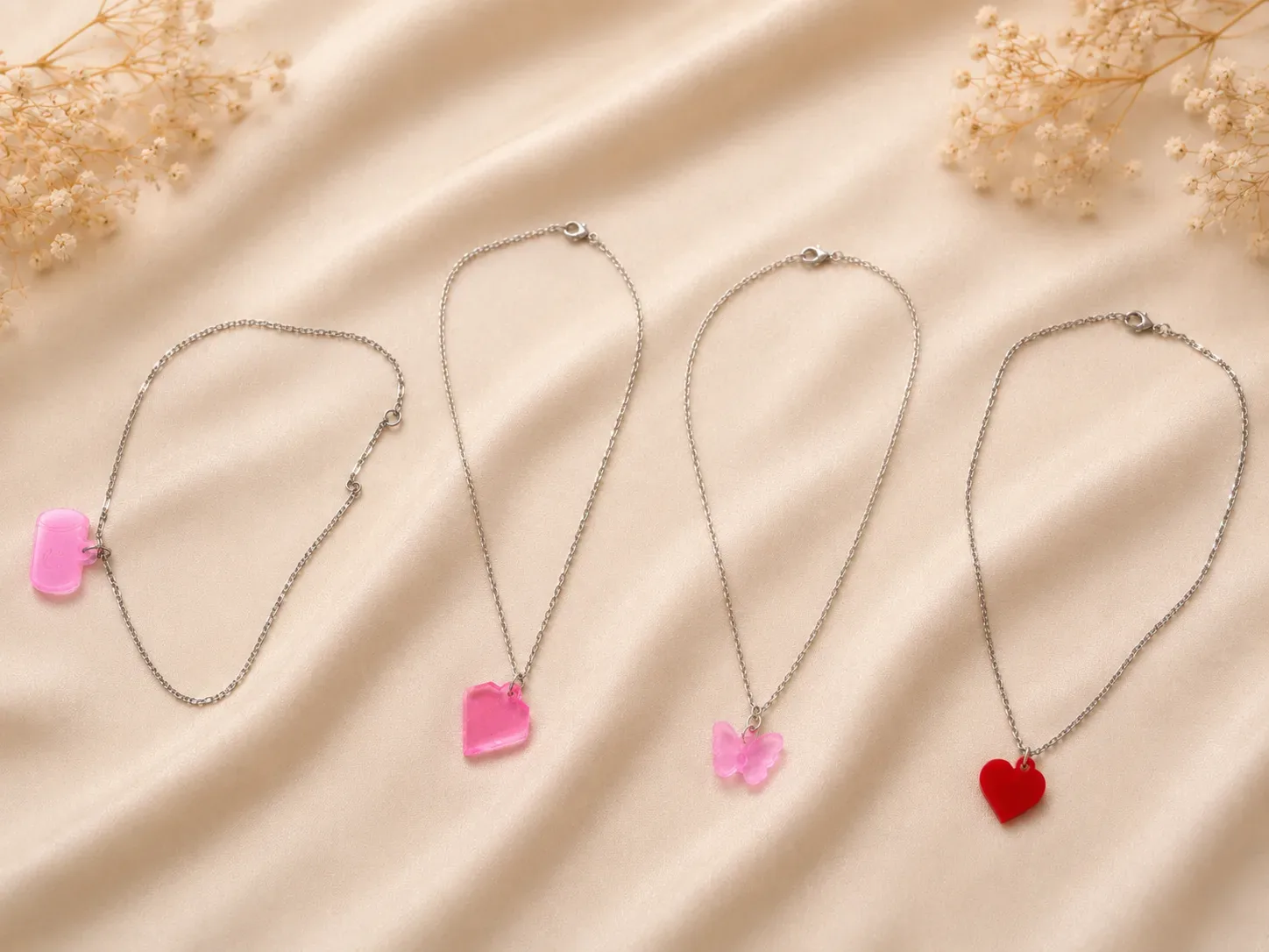 Cute Acrylic Charm Necklace Collection