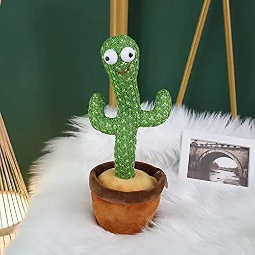 SEMINES Dancing Cactus, Cactus Plush Toy with Led Lights and Chargeable