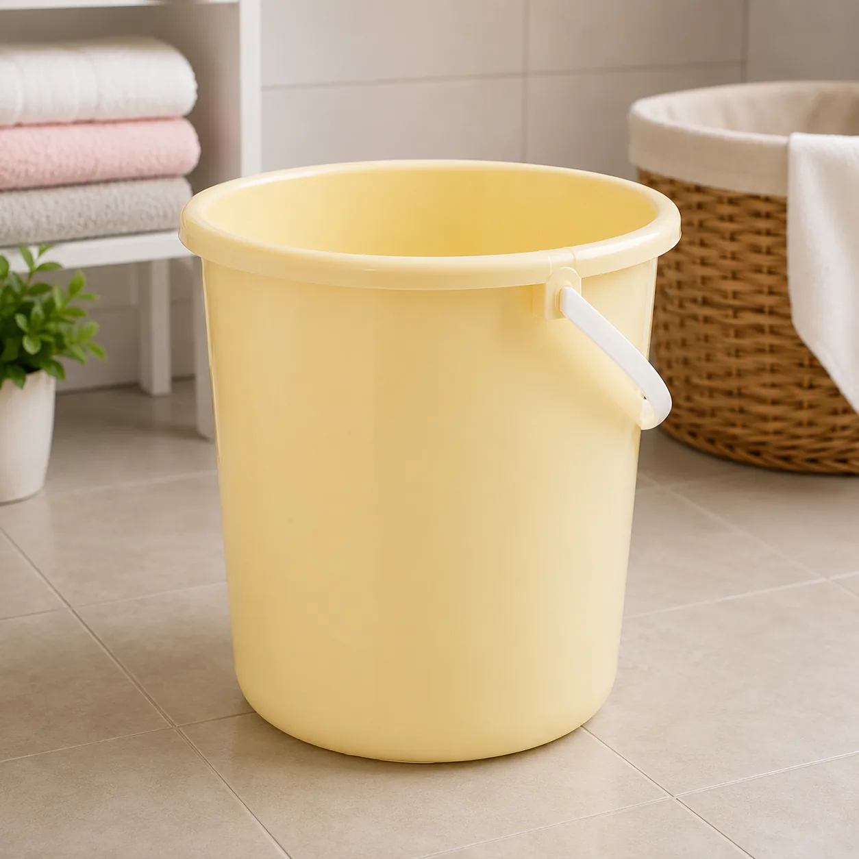 20L Heavy-Duty Plastic Water Bucket with Handle