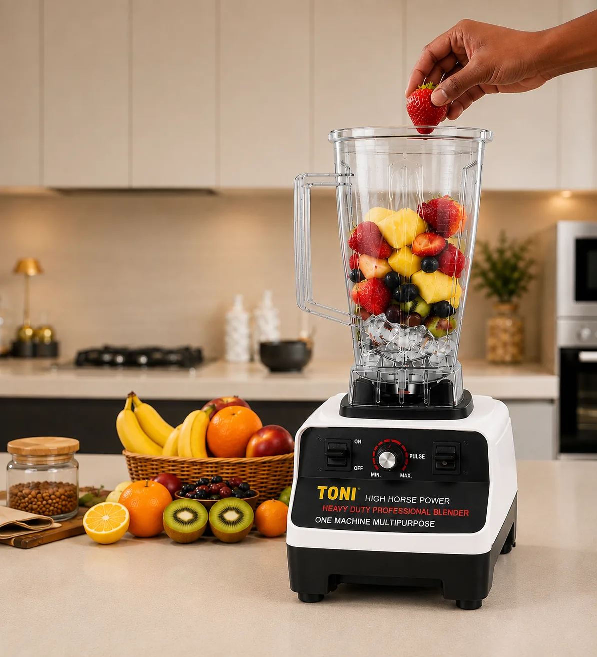 TONI TNB-767B 3000W Professional Heavy  Duty Blender  2