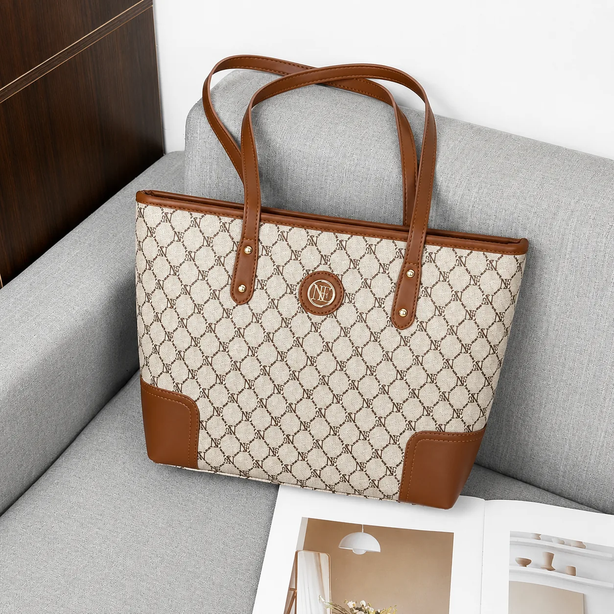 Niaorenzo Elegant Canvas Tote Bag
