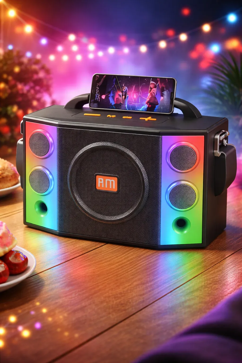 HM-904 Portable Wireless Bluetooth Speaker with LED Lights