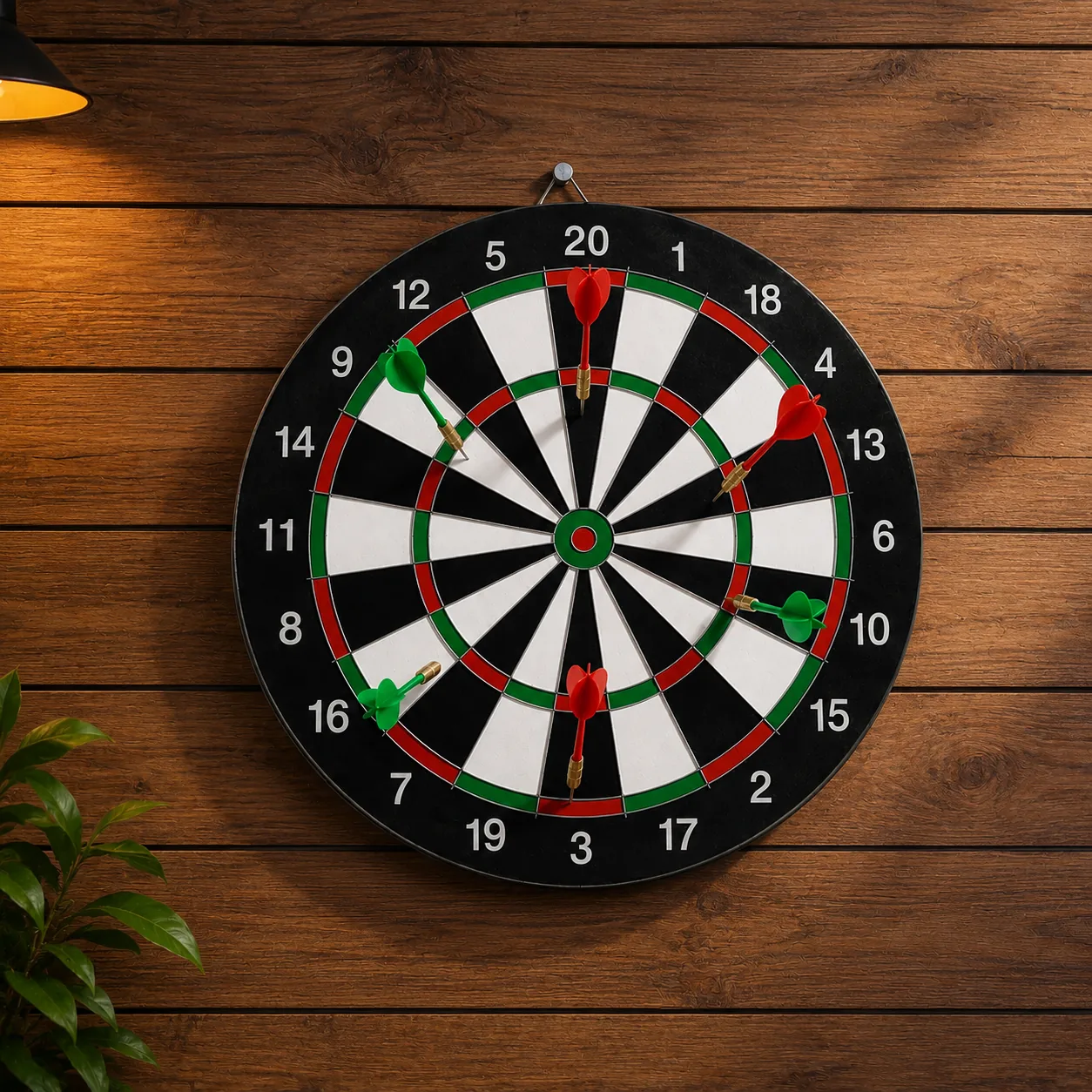 17-Inch Double-Sided Magnetic Dart Board Set with 6 Darts