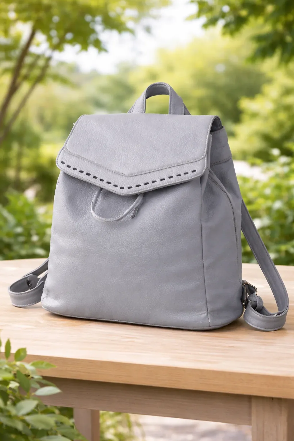 Luna Chic Grey Mini Backpack
