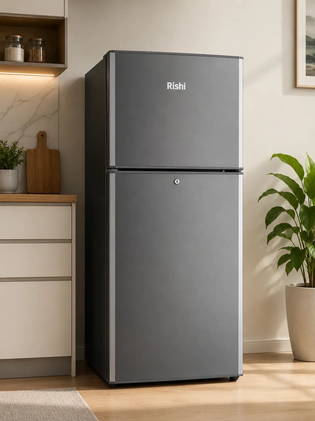 Rishi Double-Door Refrigerator with Top Freezer