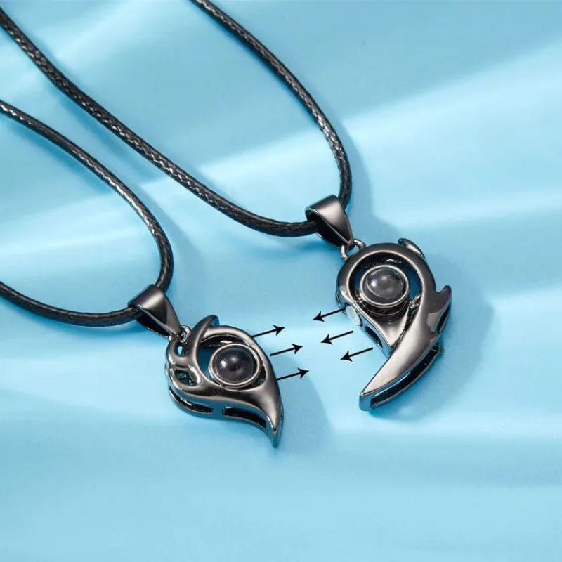 Magnetic Couple Heart Necklace Set (Attraction Pendant Jewelry)