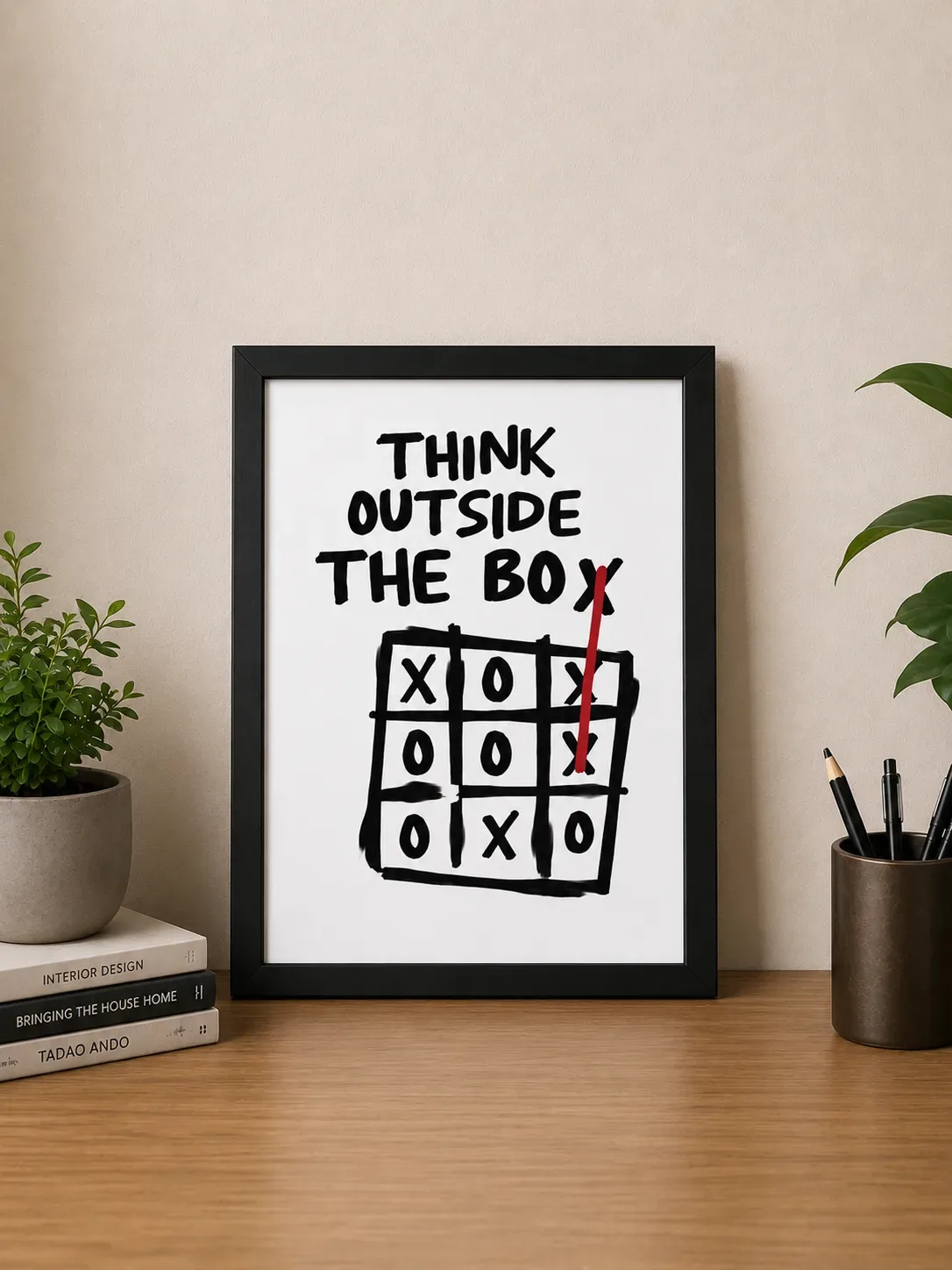 Think Outside The Box – A4 Motivational Frame