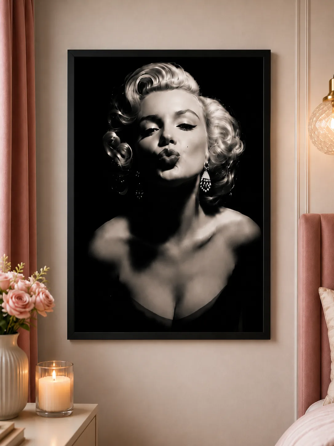 Marilyn Monroe A2 & A3 Black Framed Wall Art