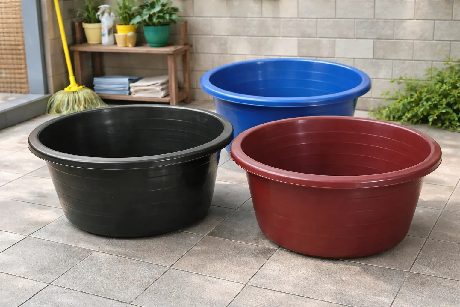 Heavy-Duty Multi-Purpose Plastic Basin (Large Size)